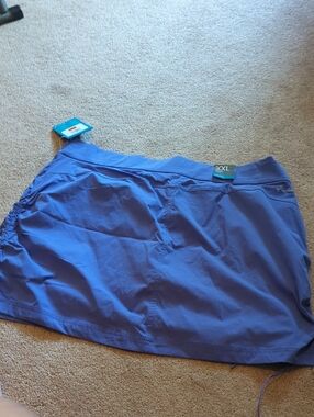Columbia Purple Lotus Omni-Shade tag on purple fabric XXL Active Fit Skort Sale